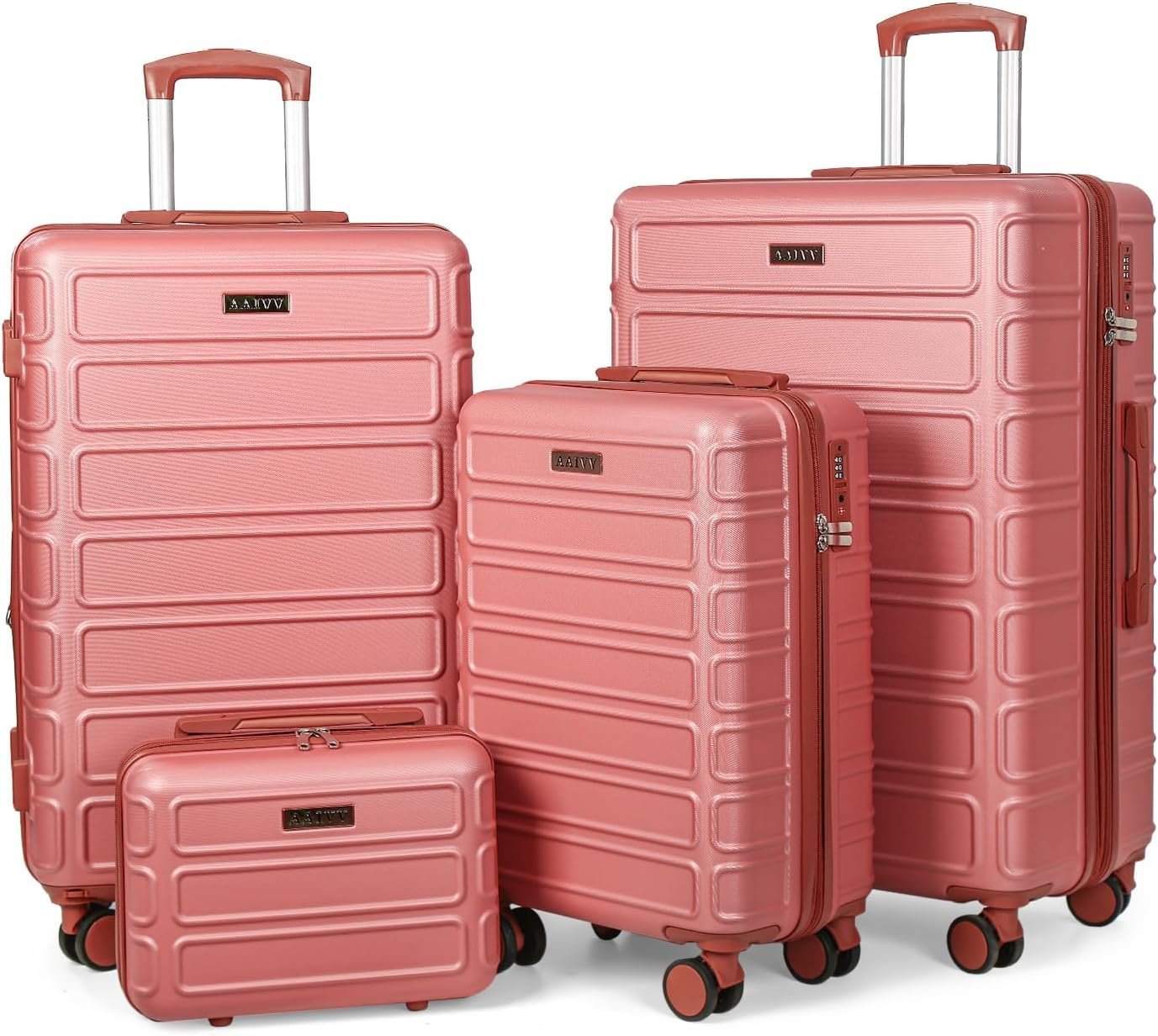 AAIVV 4 Piece Expandable Luggage Sets, ABS Travel Suitcase Set with Double Spinner Wheels, TSA Lock Hardshell Durable Traveling Bag Luggage Sets (13/20/26/28in) Gift for Back to School - Image 2