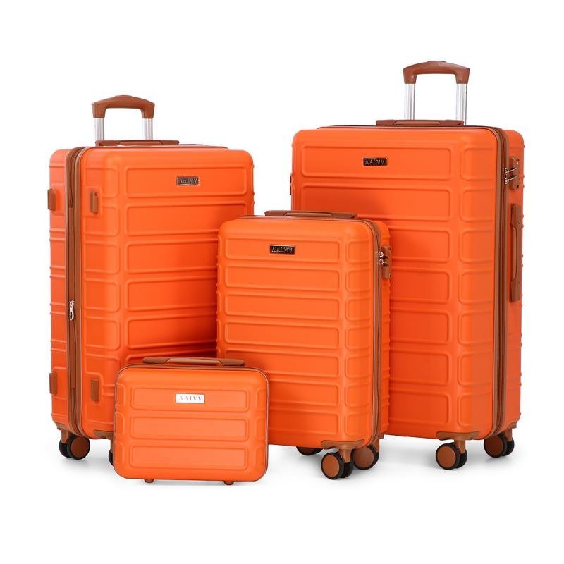 AAIVV 4 Piece Expandable Luggage Sets, ABS Travel Suitcase Set with Double Spinner Wheels, TSA Lock Hardshell Durable Traveling Bag Luggage Sets (13/20/26/28in) Gift for Back to School - Image 3